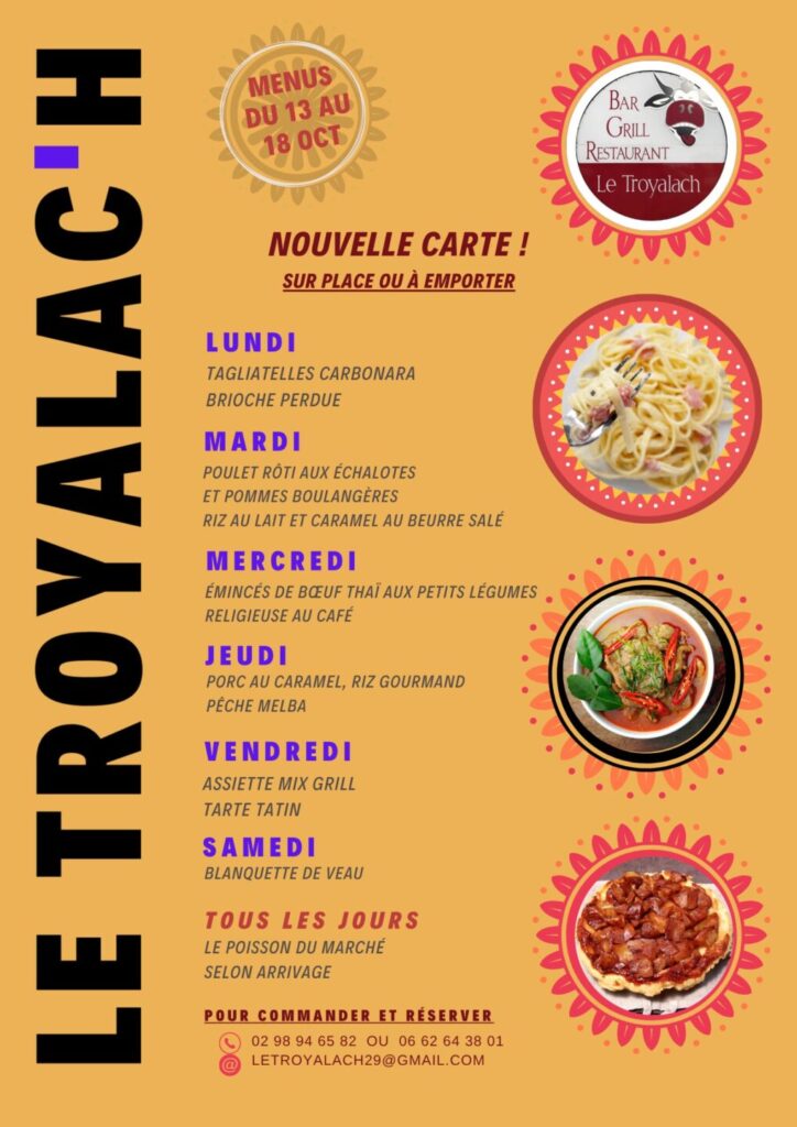 menus 31 - Quimper Saint-Evarzec